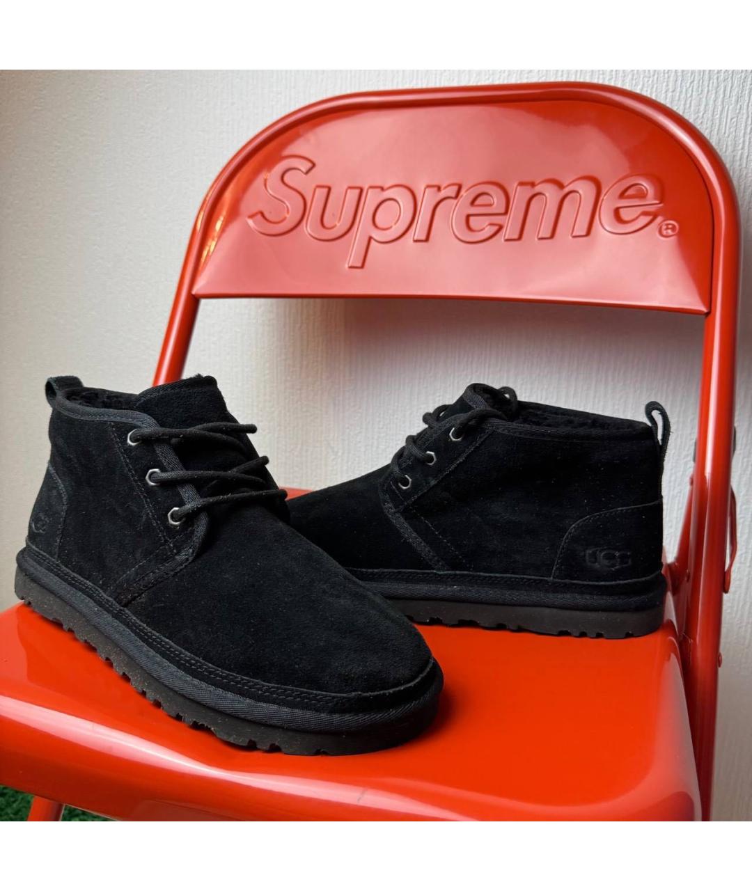 UGG AUSTRALIA Черные низкие ботинки, фото 3