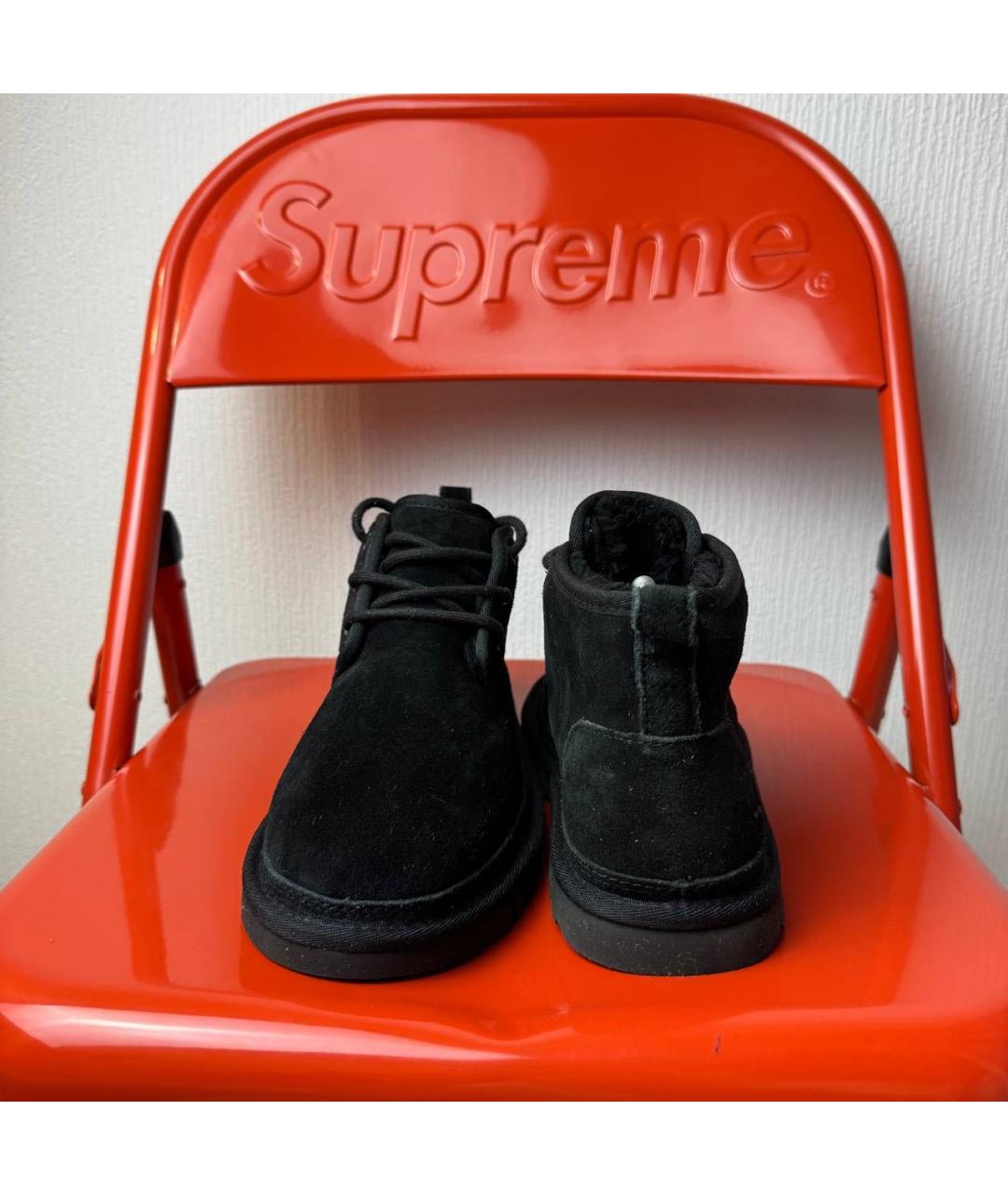 UGG AUSTRALIA Черные низкие ботинки, фото 4