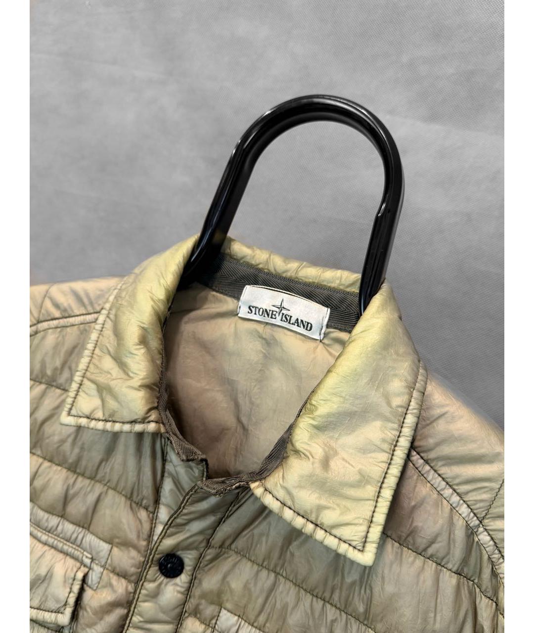 STONE ISLAND Бежевая полиамидовая куртка, фото 4