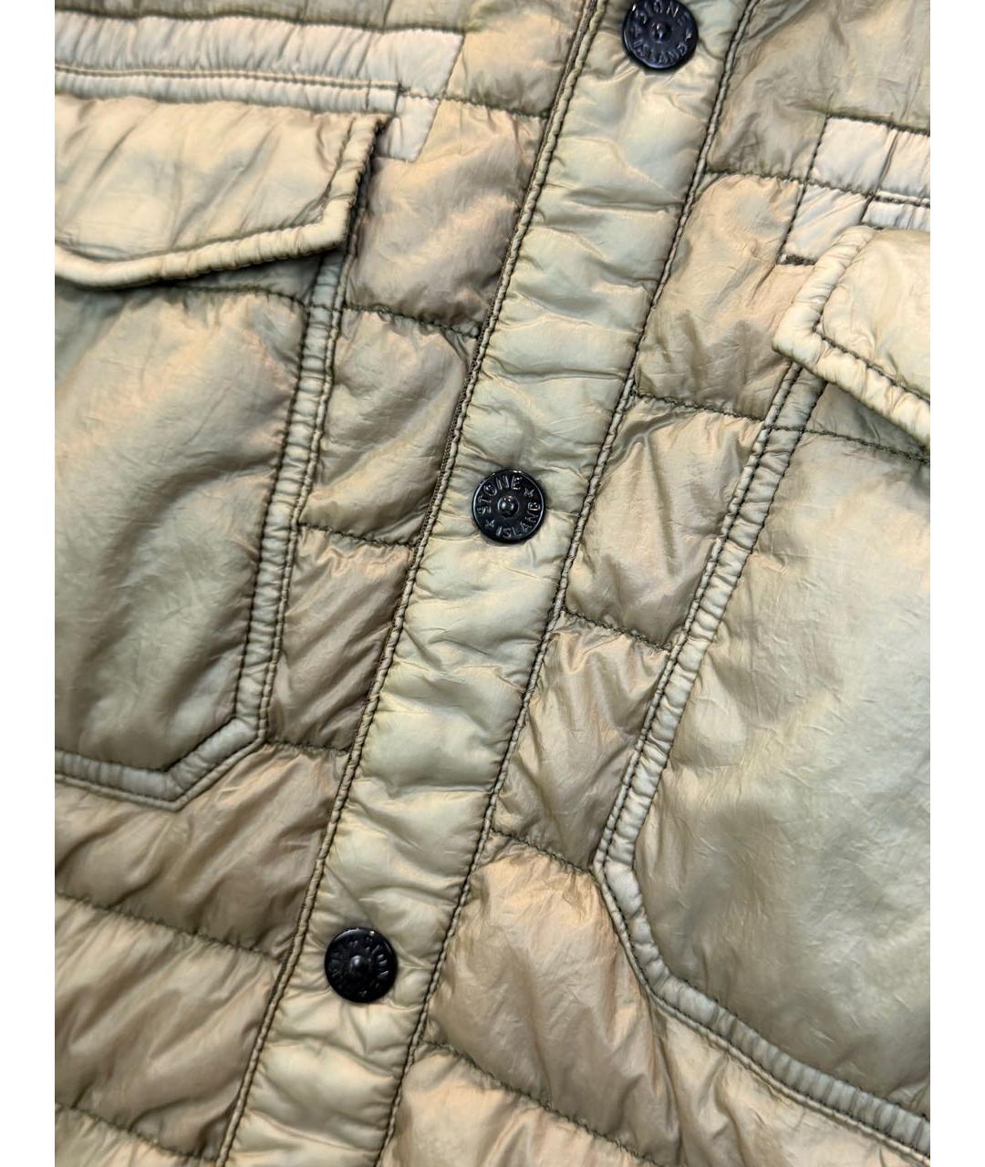 STONE ISLAND Бежевая полиамидовая куртка, фото 5