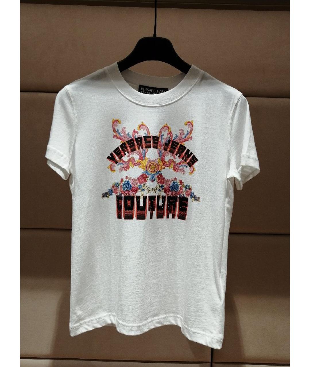 VERSACE JEANS COUTURE Белая хлопковая футболка, фото 3