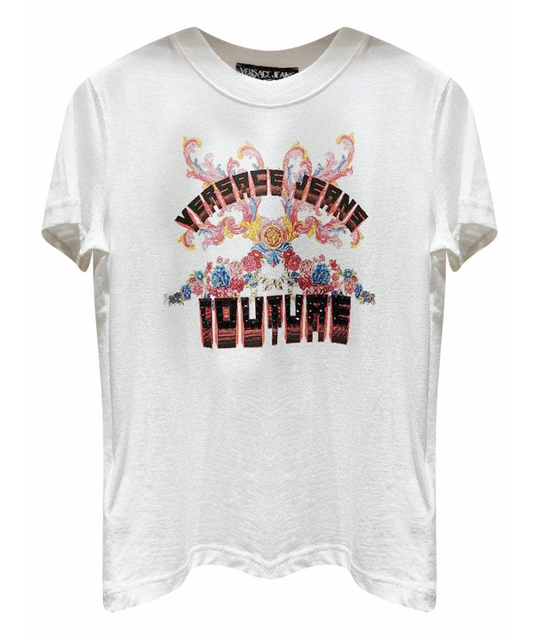 VERSACE JEANS COUTURE Белая хлопковая футболка, фото 1