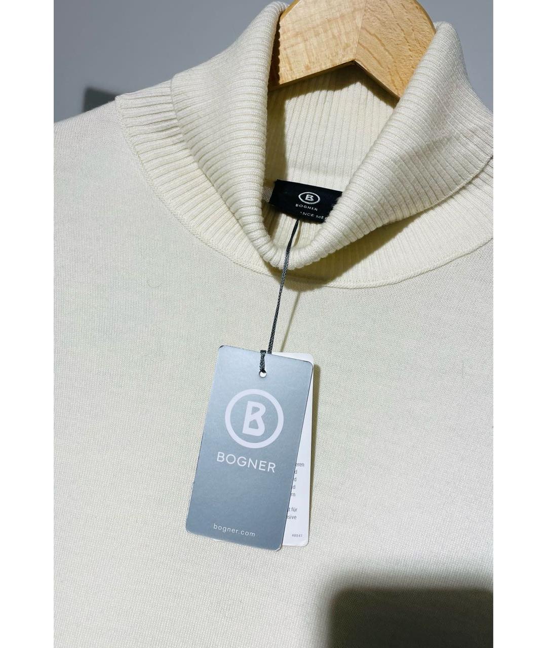 BOGNER Бежевая шерстяная водолазка, фото 3