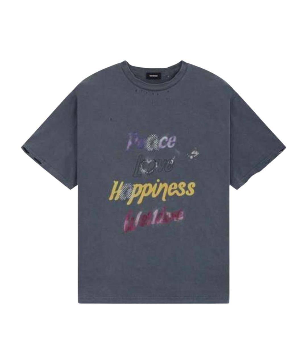 WE11DONE Серая хлопковая футболка, фото 1