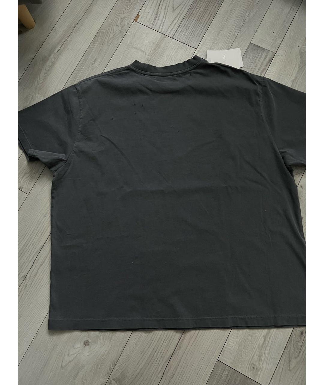 WE11DONE Серая хлопковая футболка, фото 3