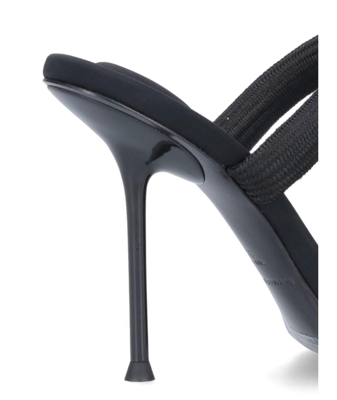ALEXANDER WANG Черные текстильные босоножки, фото 4