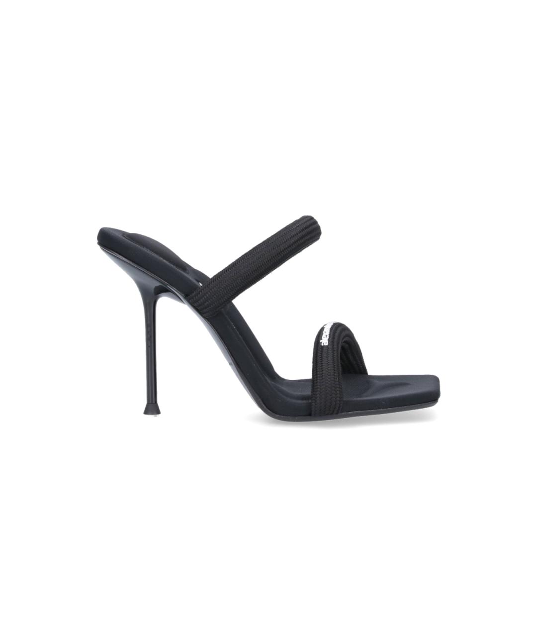 ALEXANDER WANG Черные текстильные босоножки, фото 1