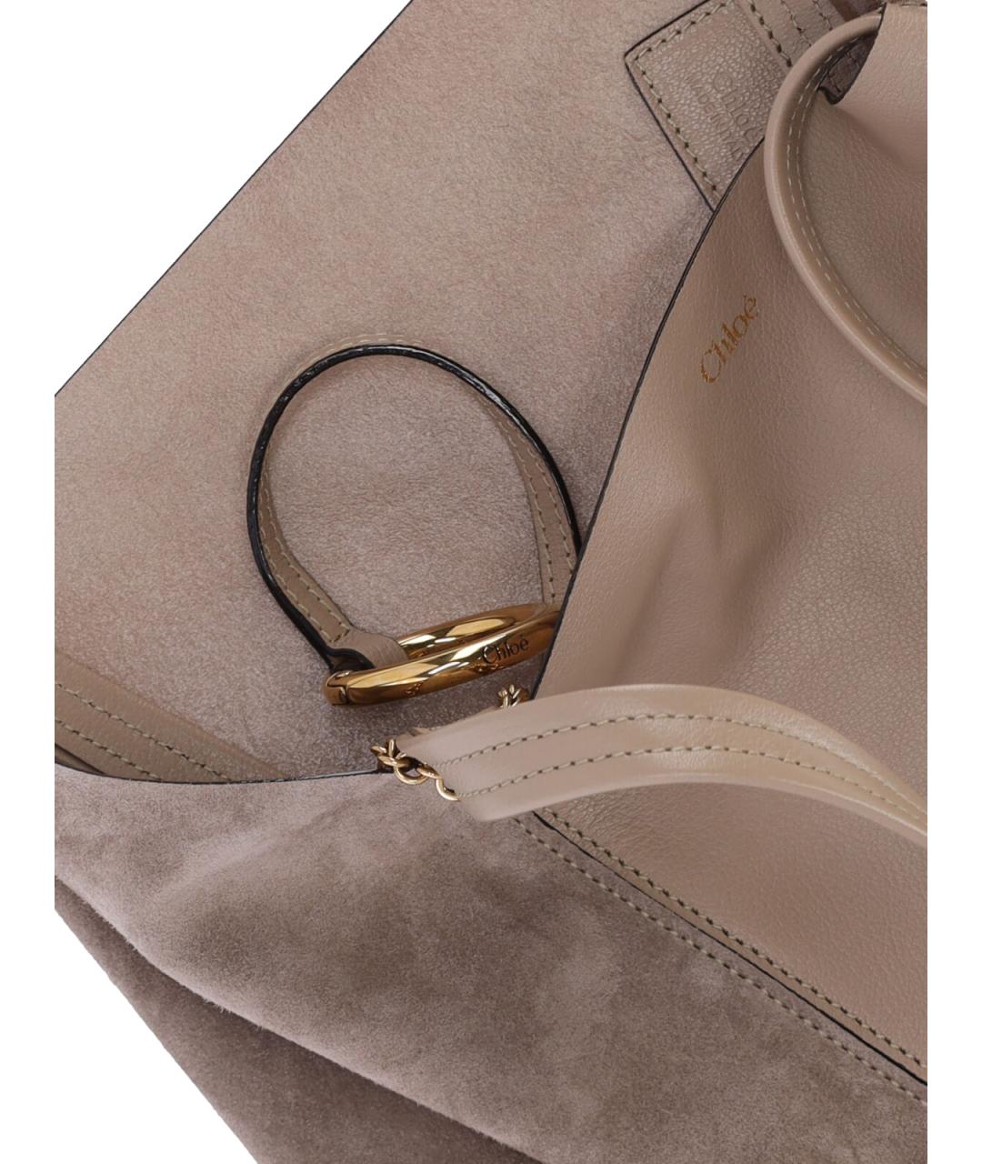 CHLOE Коричневая кожаная сумка тоут, фото 4