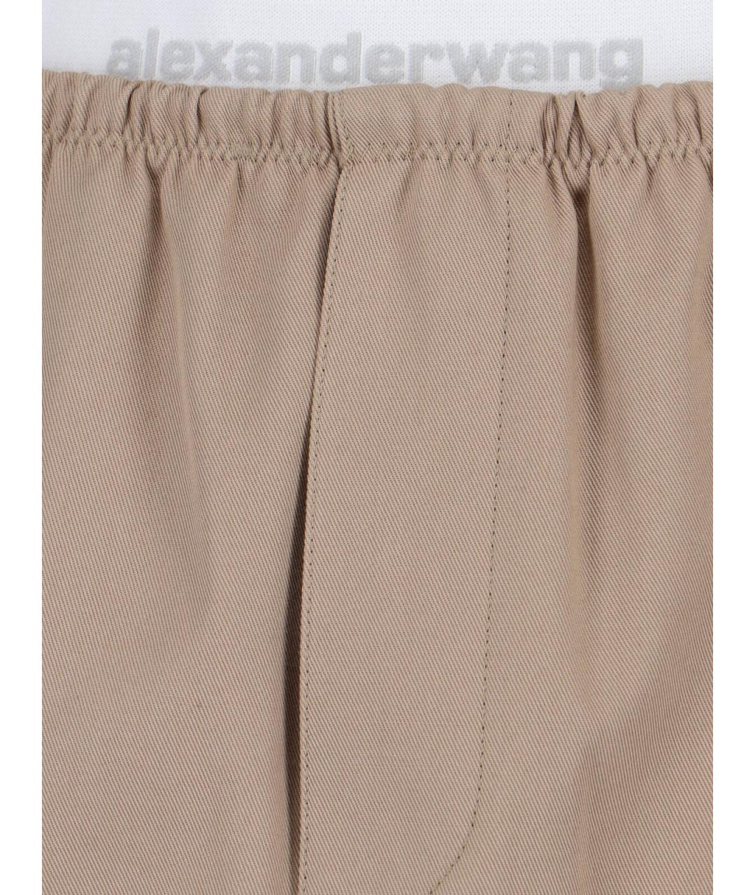 ALEXANDER WANG Бежевая хлопковая юбка мини, фото 5