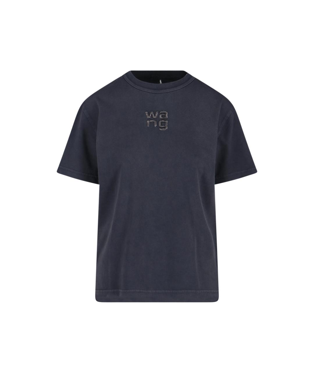 ALEXANDER WANG Черная хлопковая футболка, фото 1