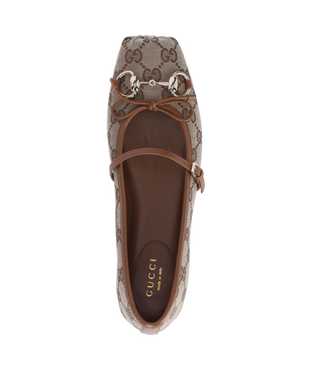 GUCCI Бежевые балетки, фото 5