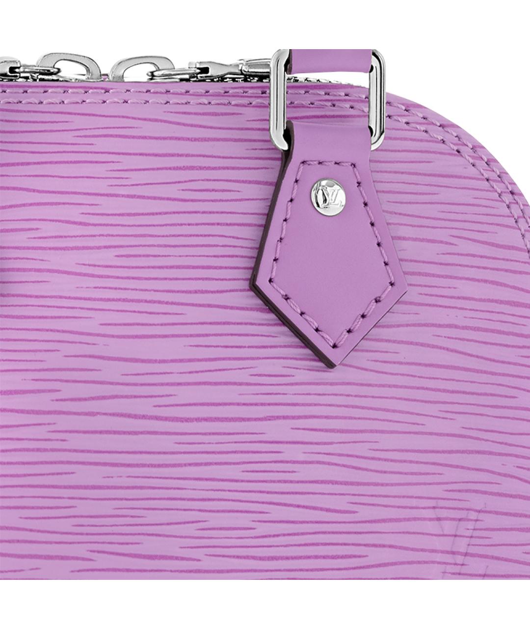 LOUIS VUITTON Фиолетовая кожаная сумка через плечо, фото 5