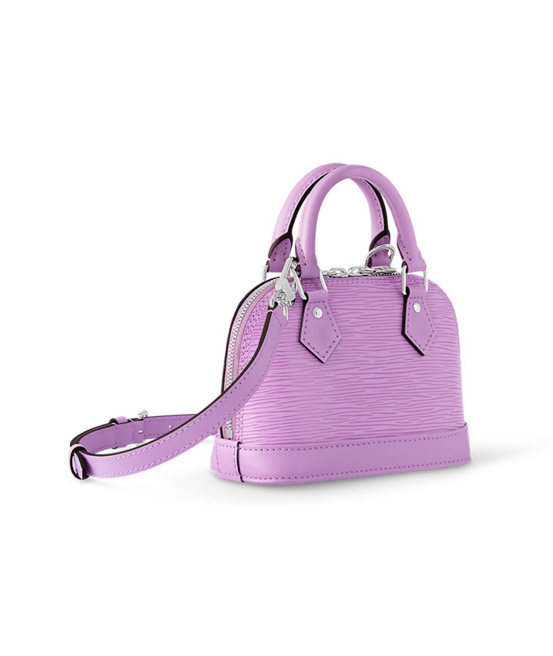 LOUIS VUITTON Фиолетовая кожаная сумка через плечо, фото 2