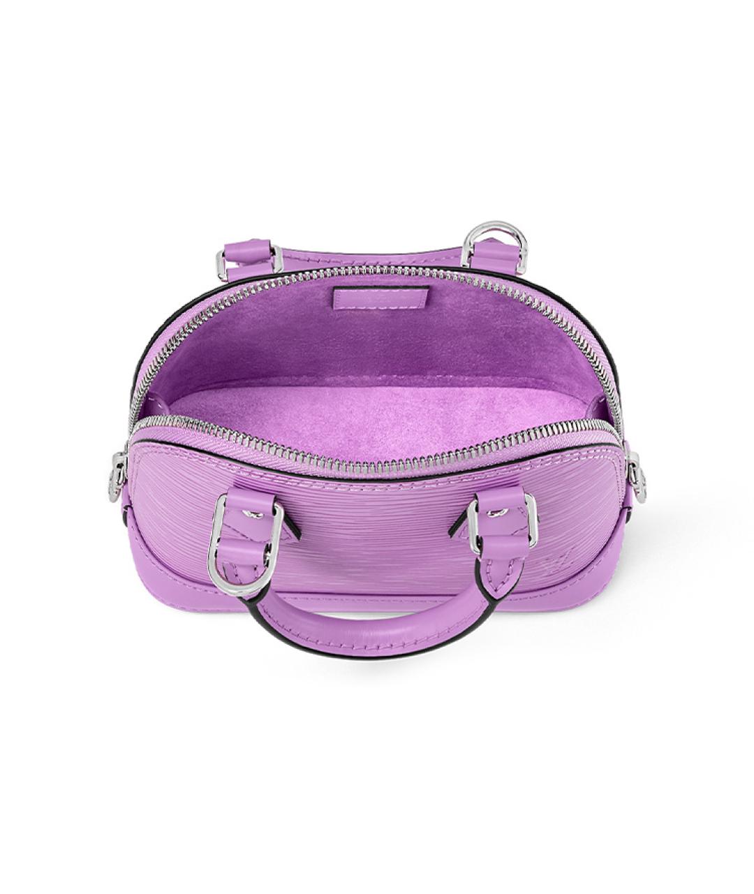 LOUIS VUITTON Фиолетовая кожаная сумка через плечо, фото 4