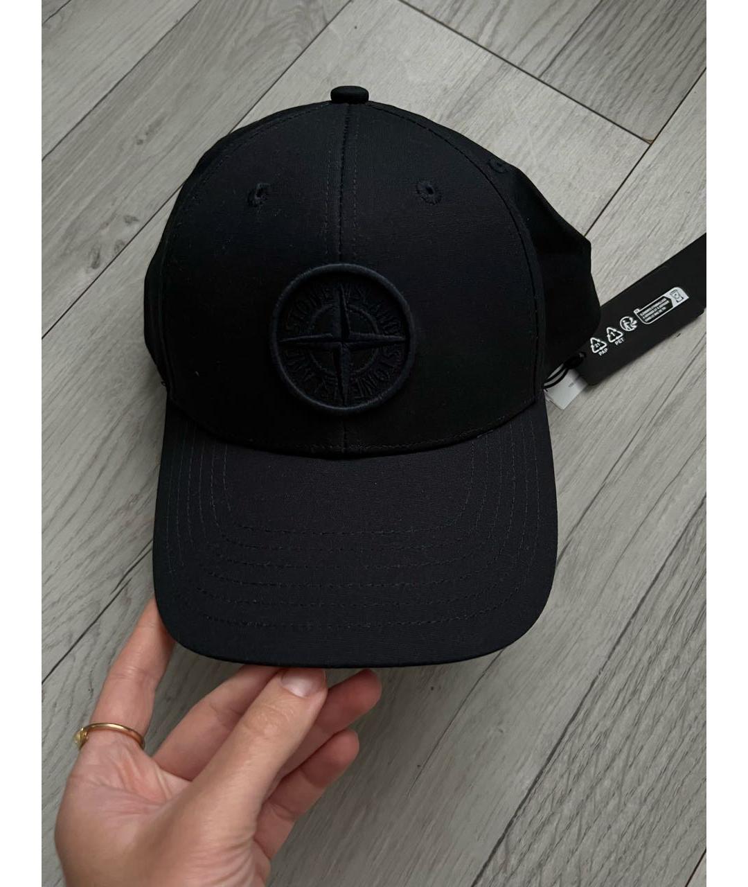 STONE ISLAND Темно-синяя хлопковая кепка/бейсболка, фото 3