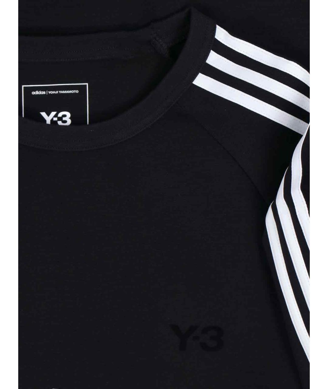 Y-3 Черная полиамидовая футболка, фото 3