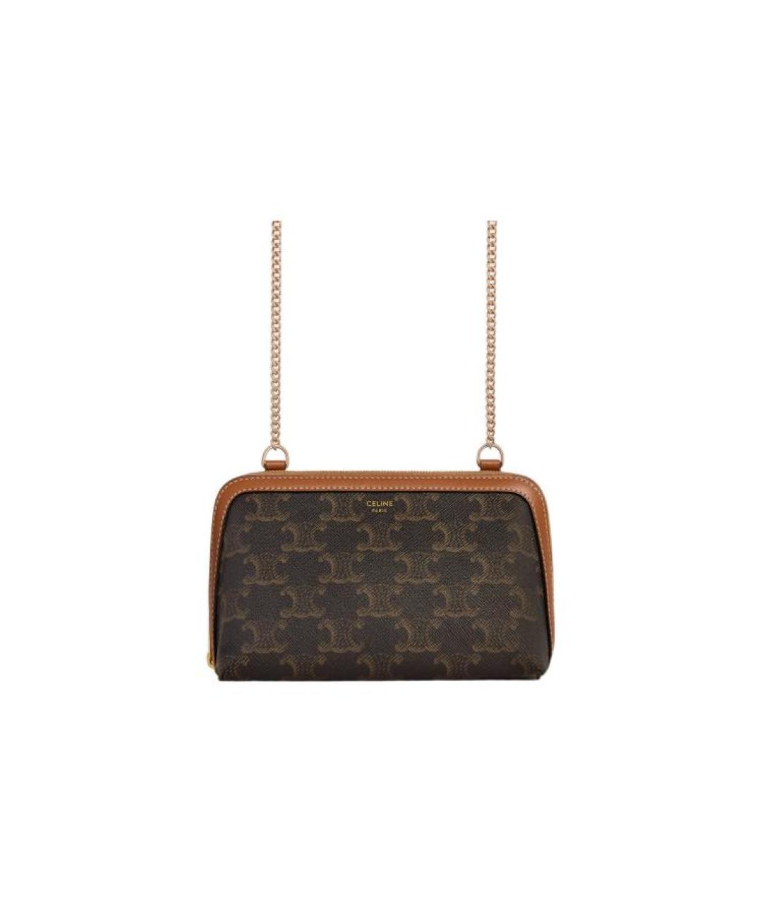 CELINE Коричневая сумка через плечо, фото 2