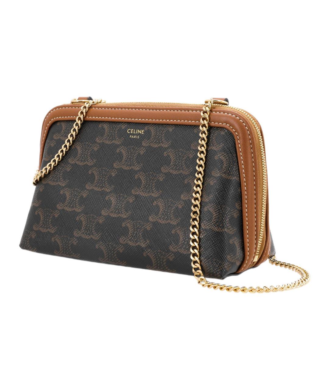 CELINE Коричневая сумка через плечо, фото 4