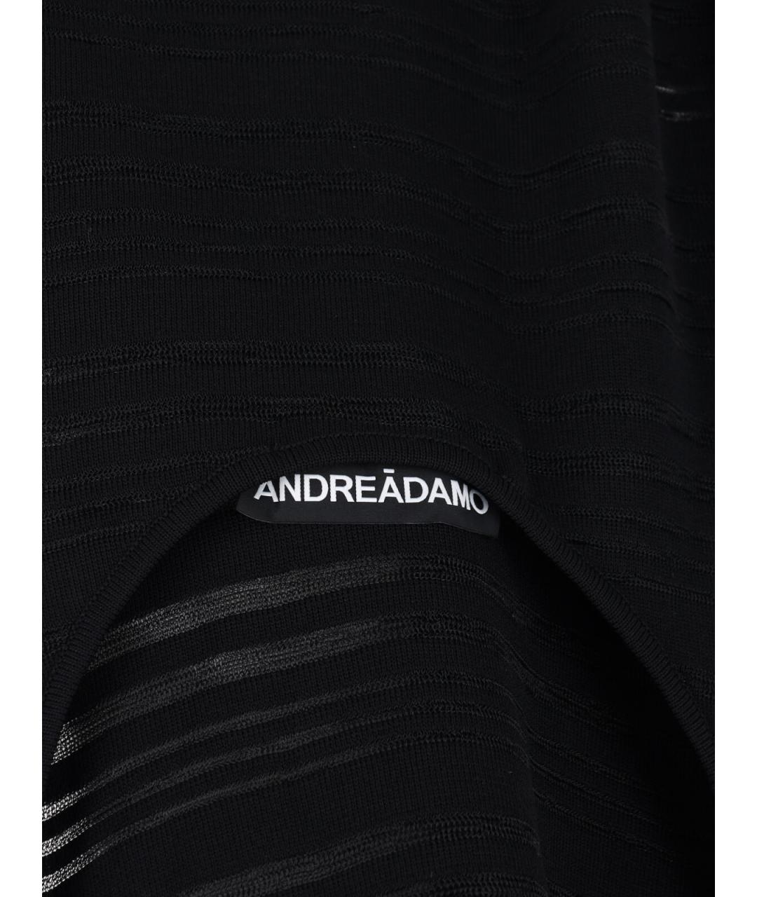 ANDREADAMO Черное полиамидовое вечернее платье, фото 5