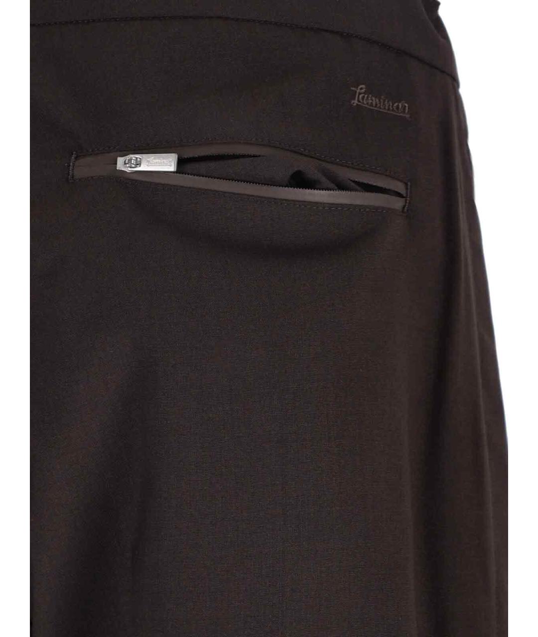 LAMINAR Коричневые полиэстеровые повседневные брюки, фото 4