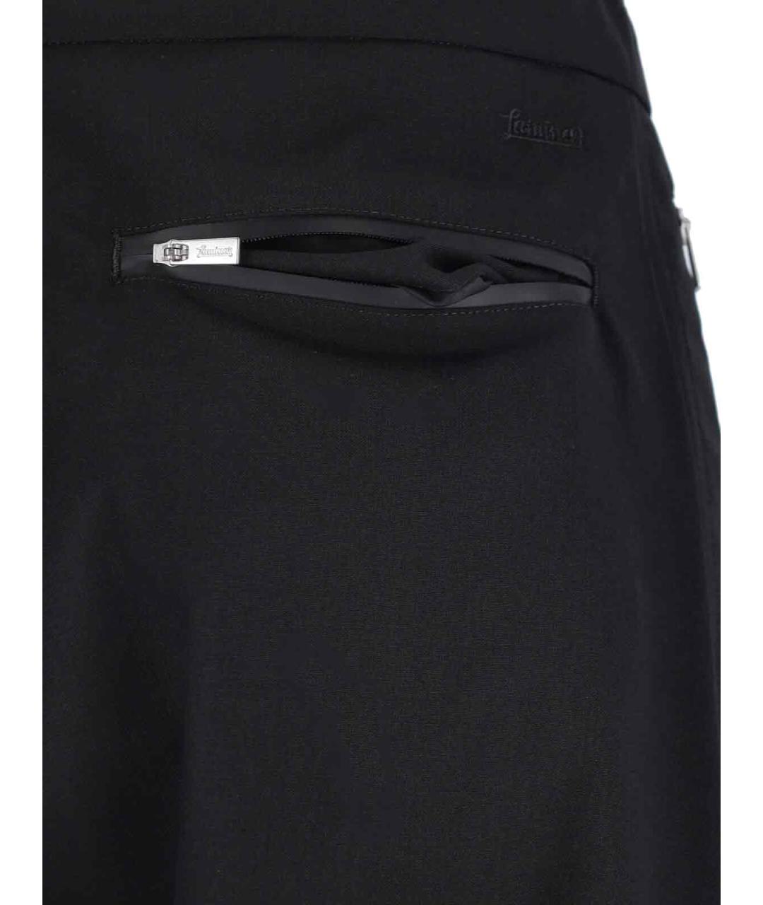 LAMINAR Черные полиэстеровые повседневные брюки, фото 4