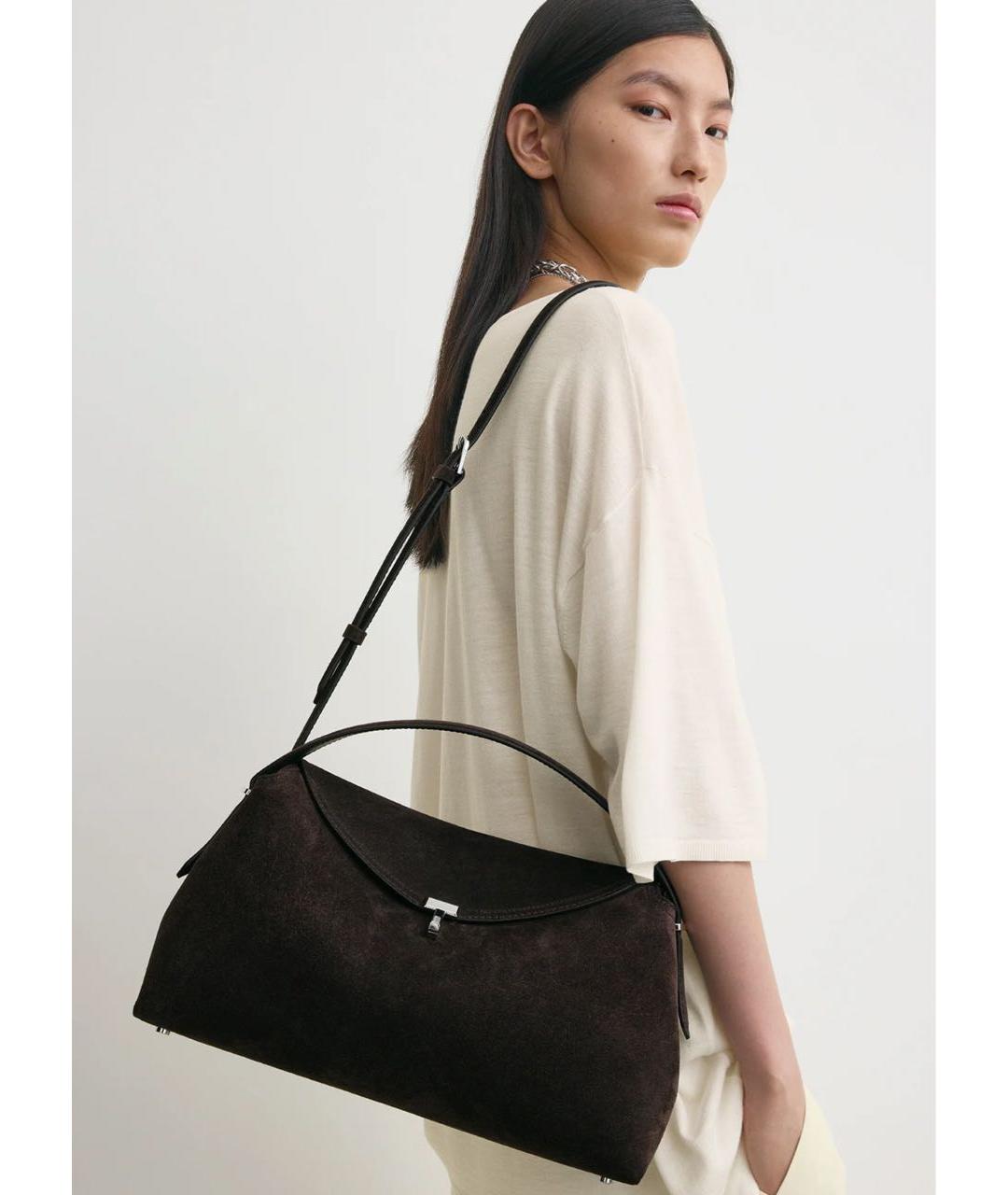 TOTEME Коричневая кожаная сумка через плечо, фото 2