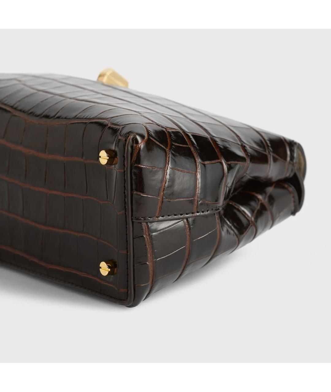 TOTEME Бордовая кожаная сумка через плечо, фото 4