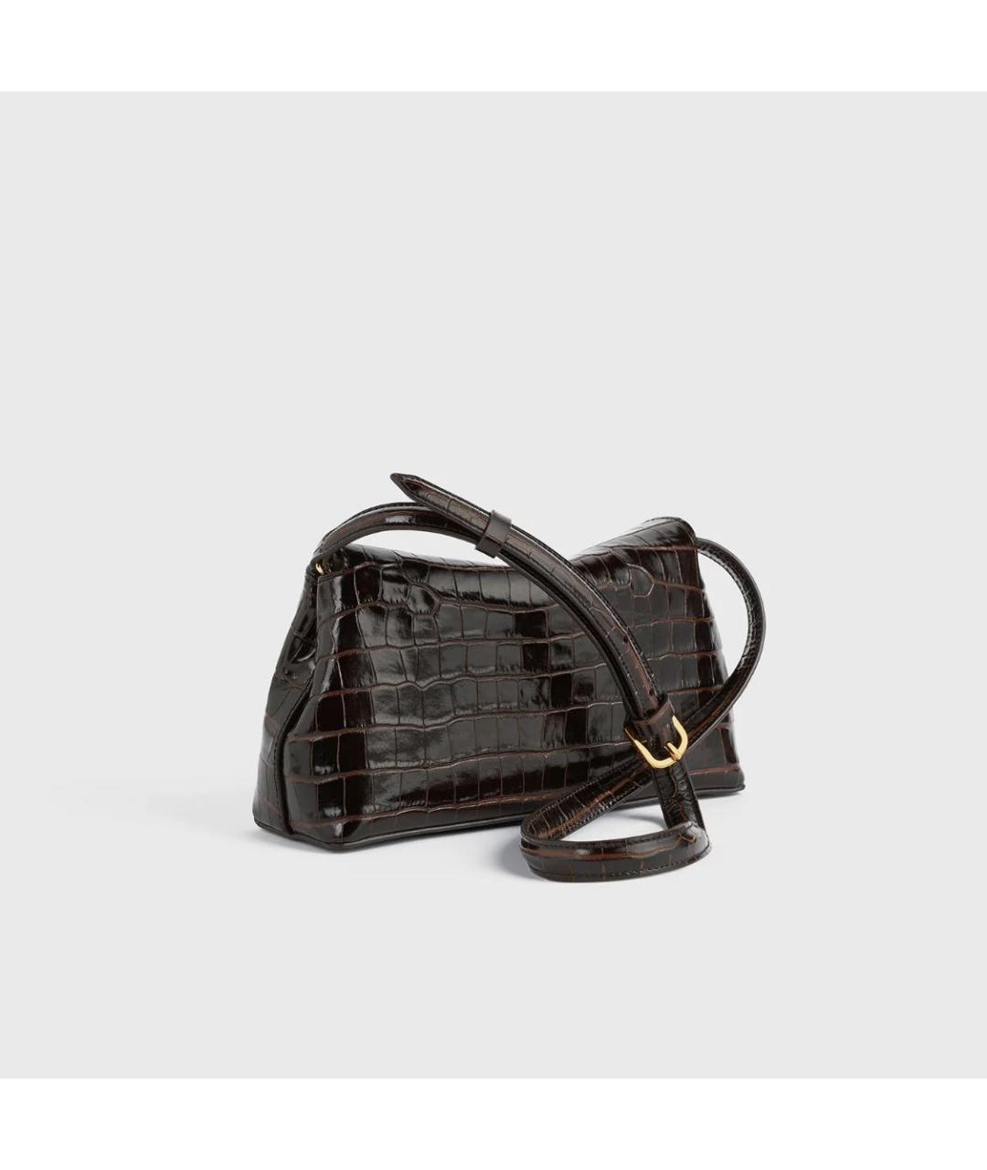 TOTEME Бордовая кожаная сумка через плечо, фото 3