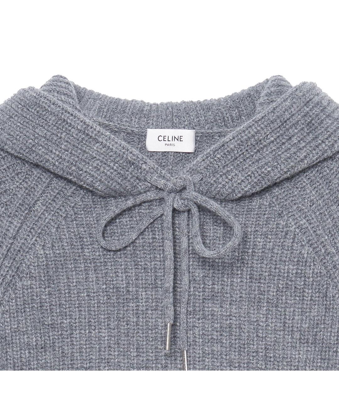CELINE Серый шерстяной джемпер / свитер, фото 6
