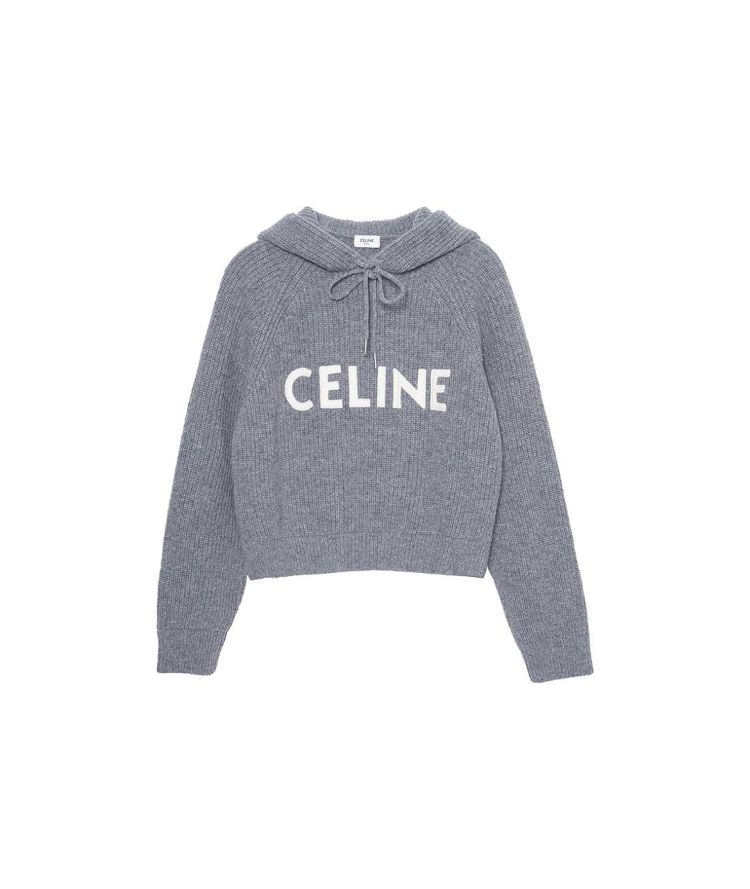 CELINE Серый шерстяной джемпер / свитер, фото 1