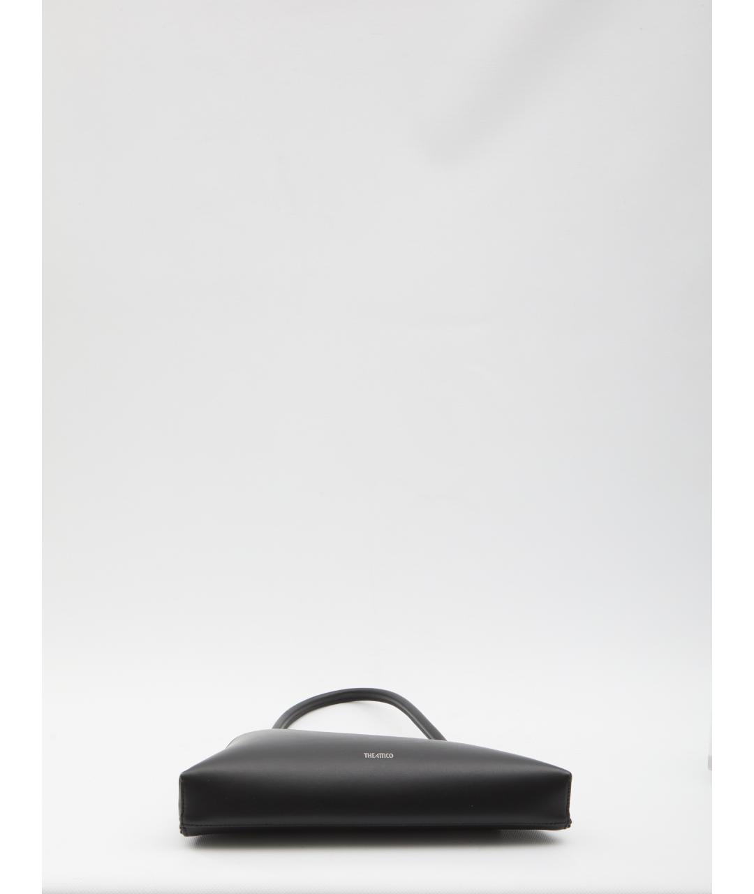 THE ATTICO Черная кожаная сумка через плечо, фото 2