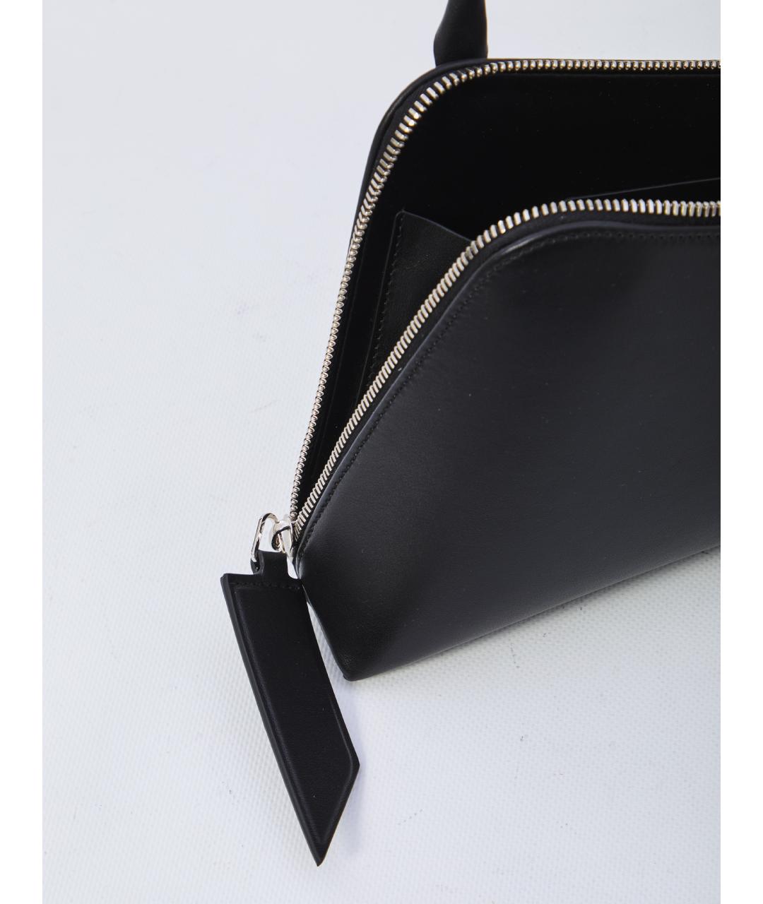 THE ATTICO Черная кожаная сумка через плечо, фото 3