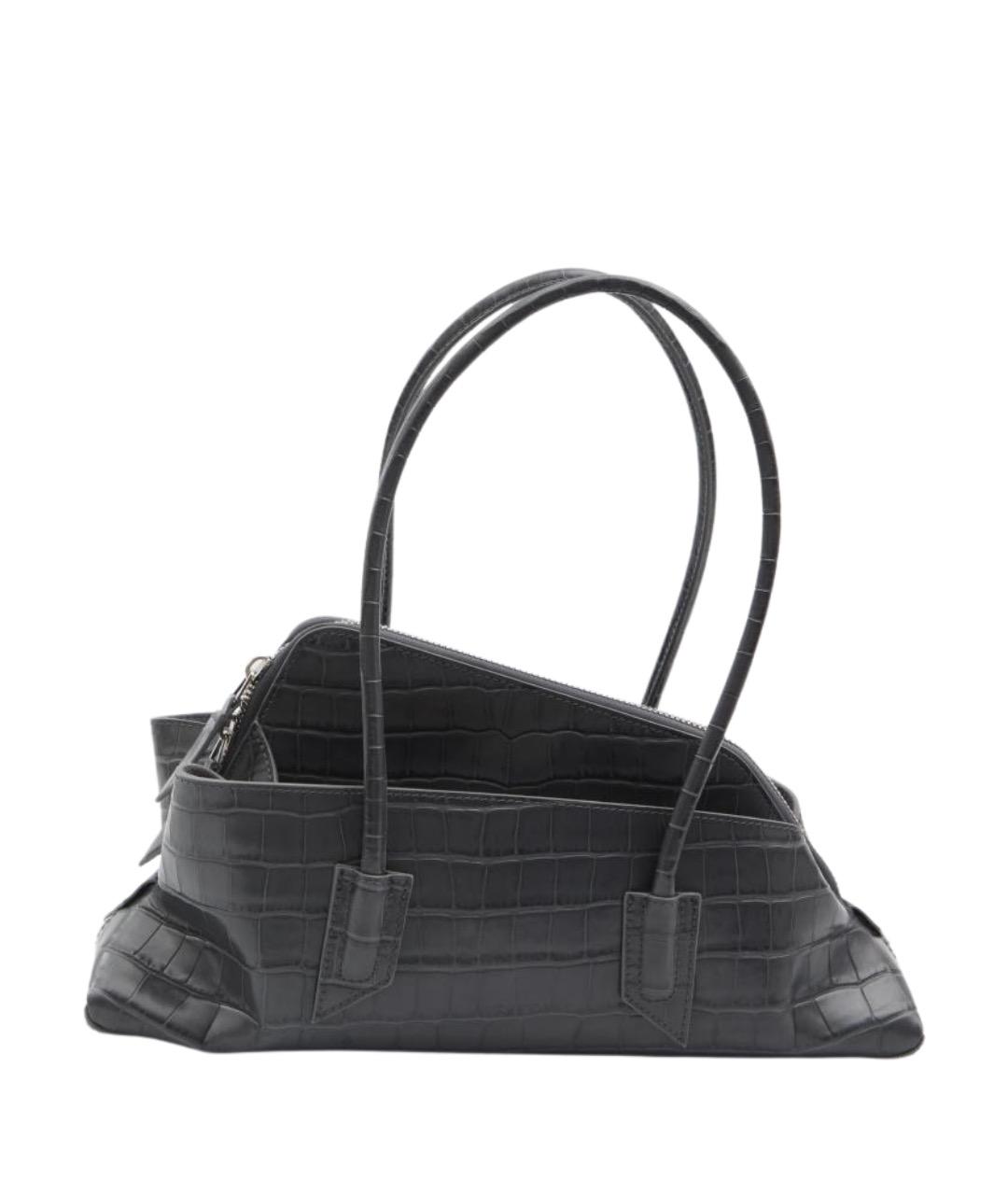 THE ATTICO Серая кожаная сумка через плечо, фото 1