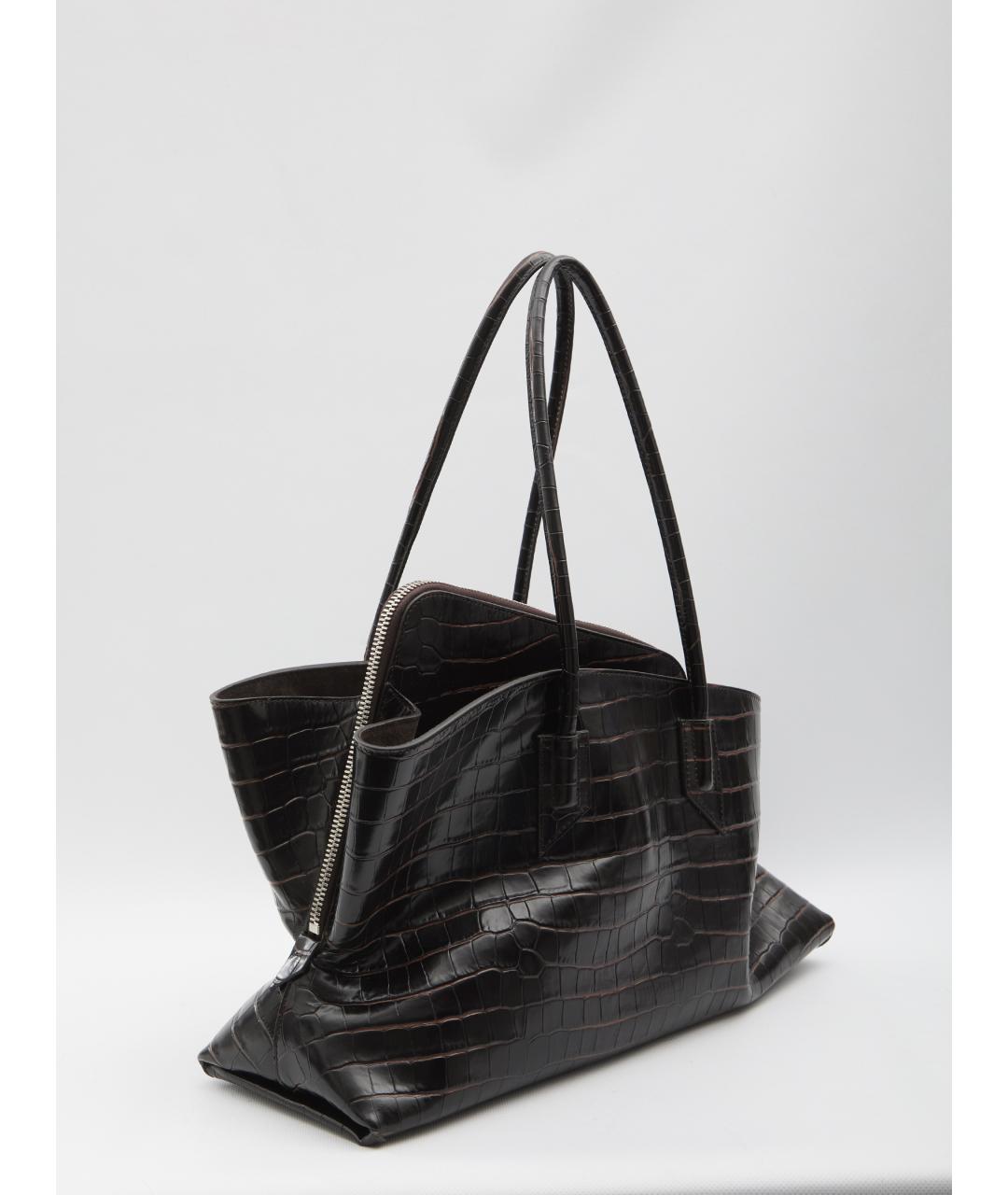 THE ATTICO Коричневая кожаная сумка через плечо, фото 2