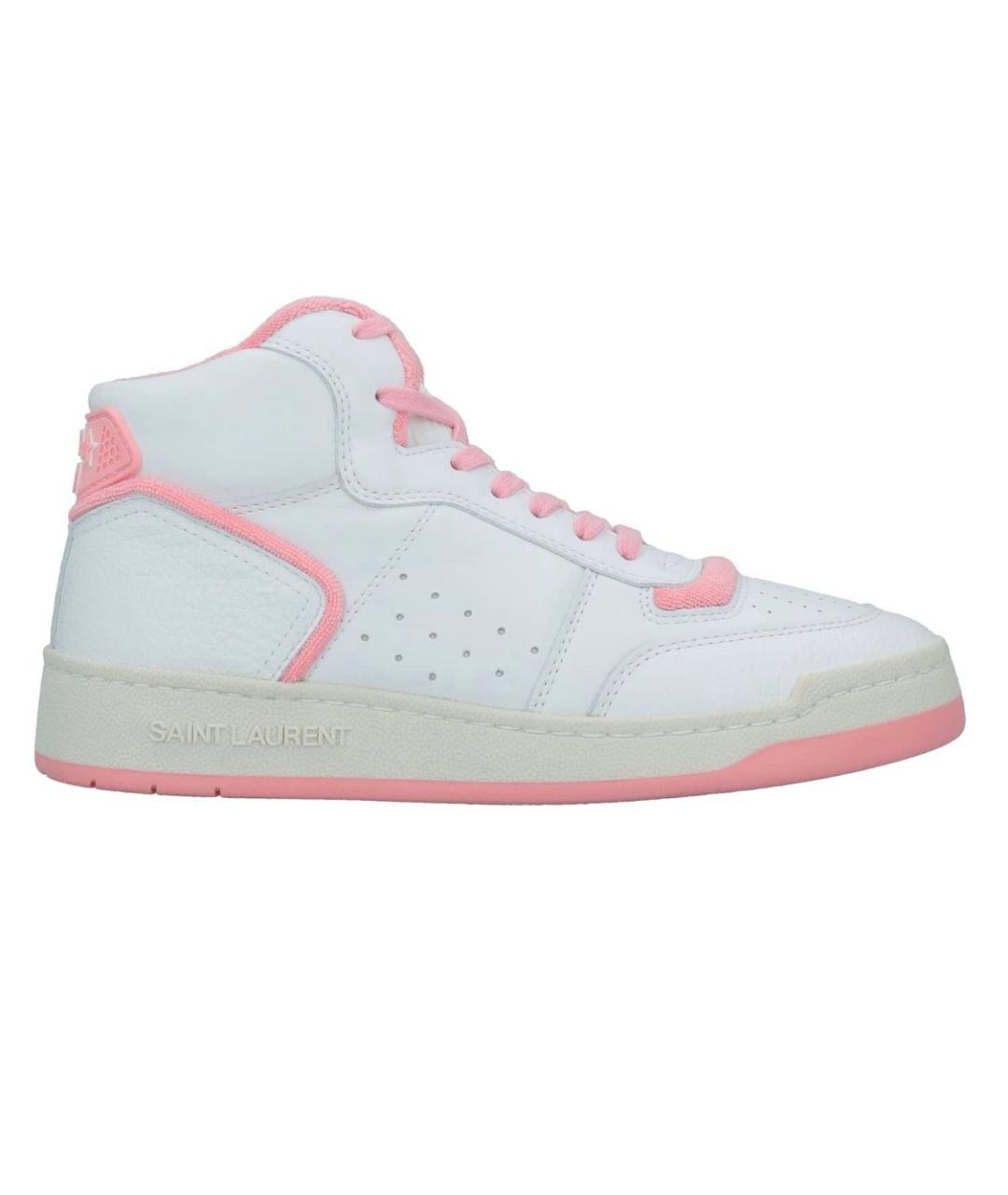 SAINT LAURENT Белые кожаные кроссовки, фото 1