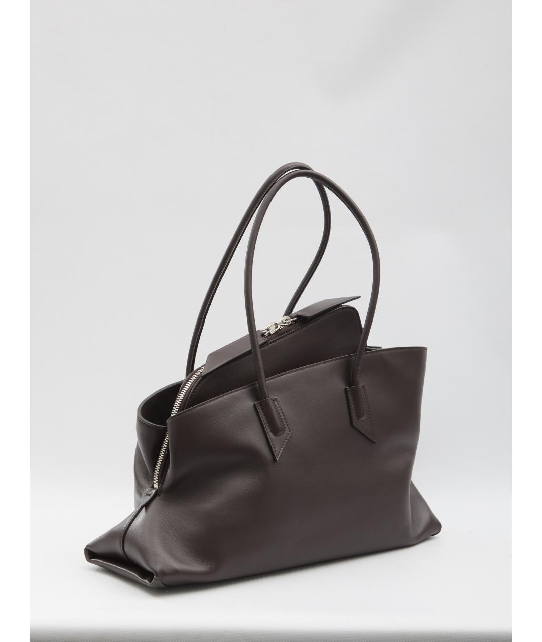 THE ATTICO Коричневая кожаная сумка через плечо, фото 2