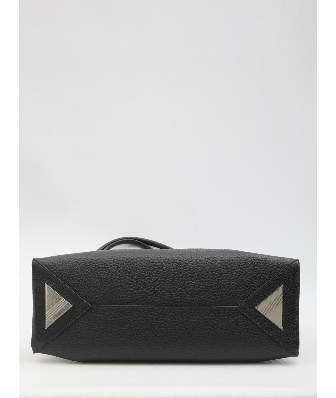 THE ATTICO Черная кожаная сумка тоут, фото 3