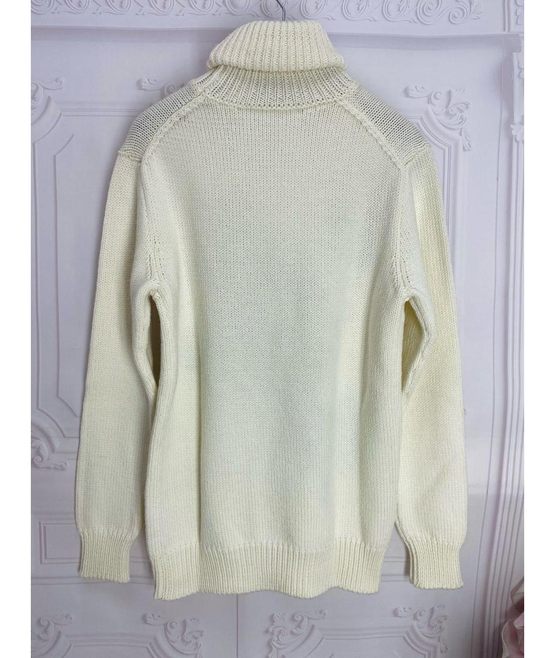 DOLCE&GABBANA Белый шерстяной джемпер / свитер, фото 2