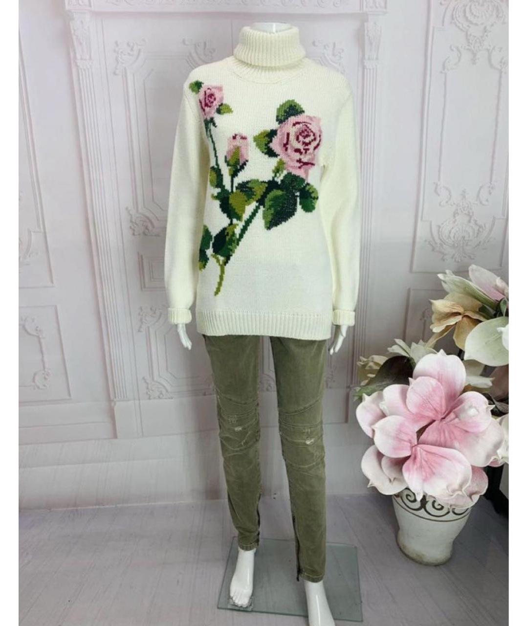 DOLCE&GABBANA Белый шерстяной джемпер / свитер, фото 5