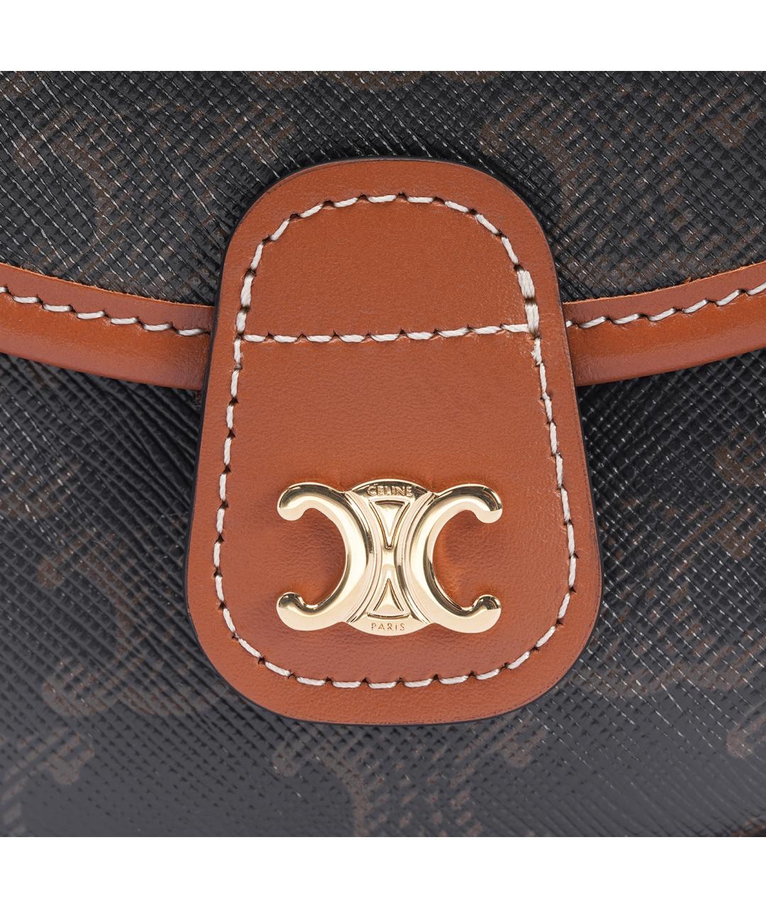 CELINE Коричневая сумка через плечо, фото 4