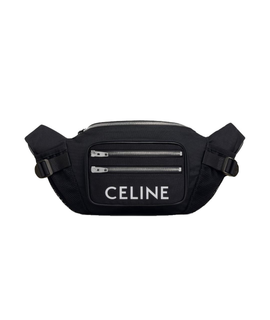 CELINE Черная тканевая поясная сумка, фото 1