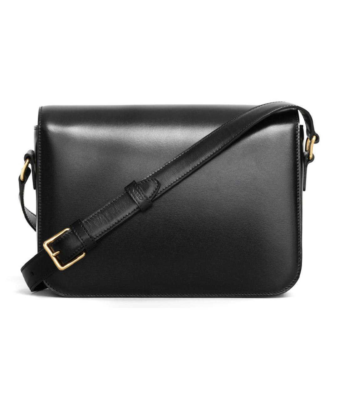 CELINE Черная кожаная сумка через плечо, фото 3