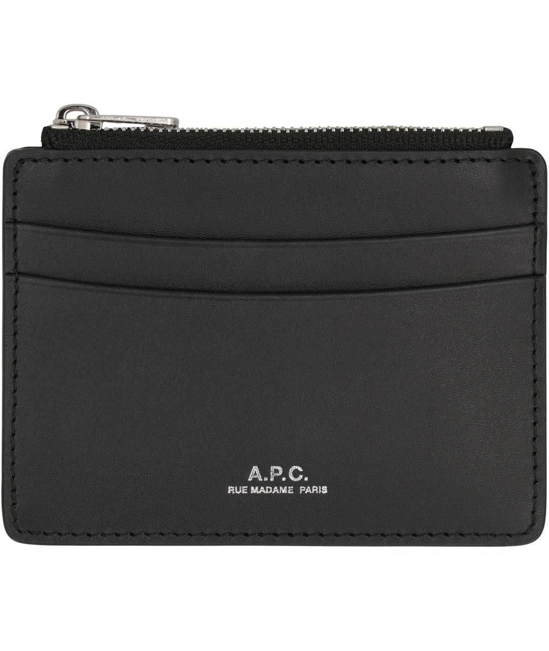 A.P.C. Черный кожаный кошелек, фото 1
