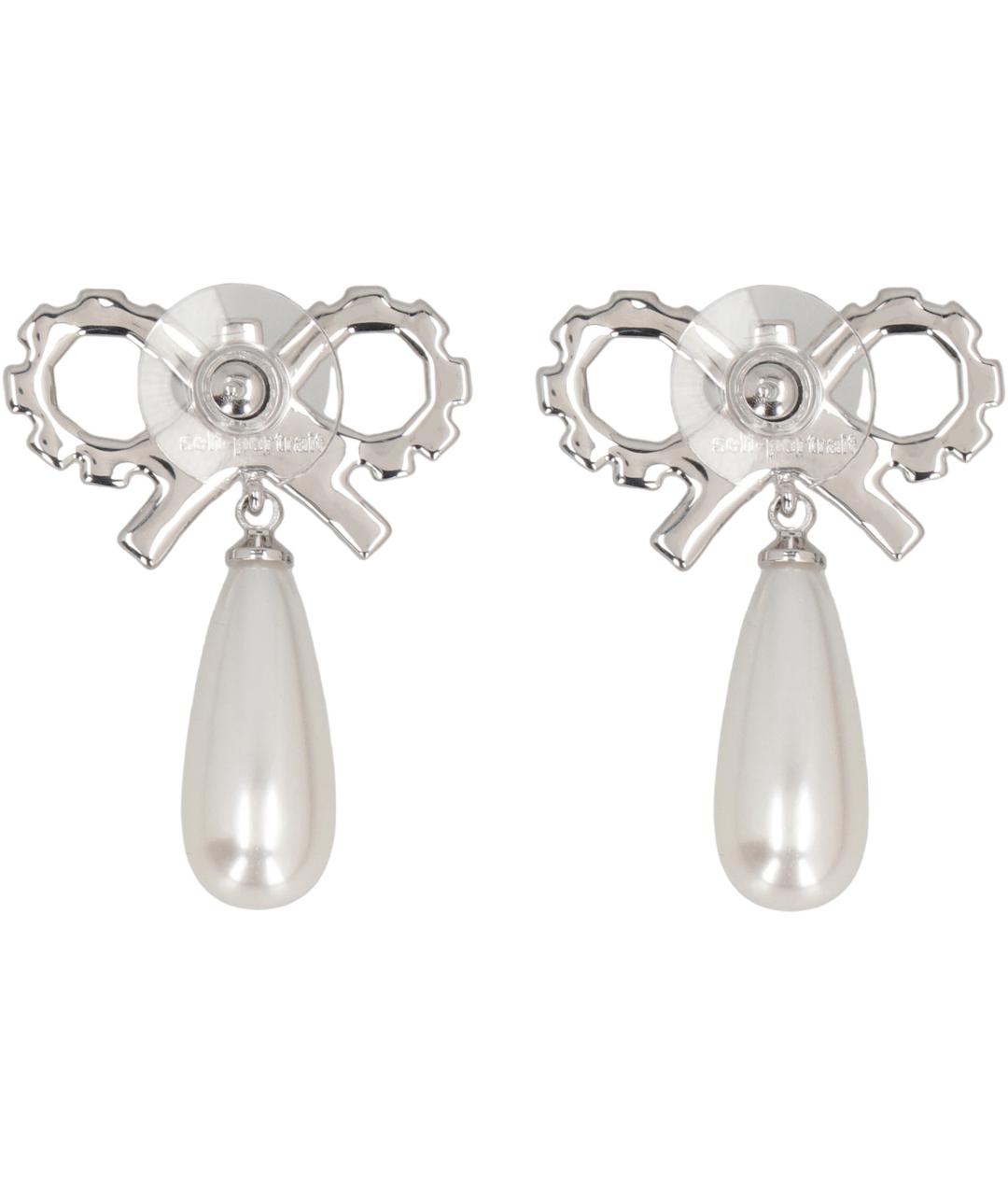 SELF-PORTRAIT Серебряные металлические серьги, фото 2