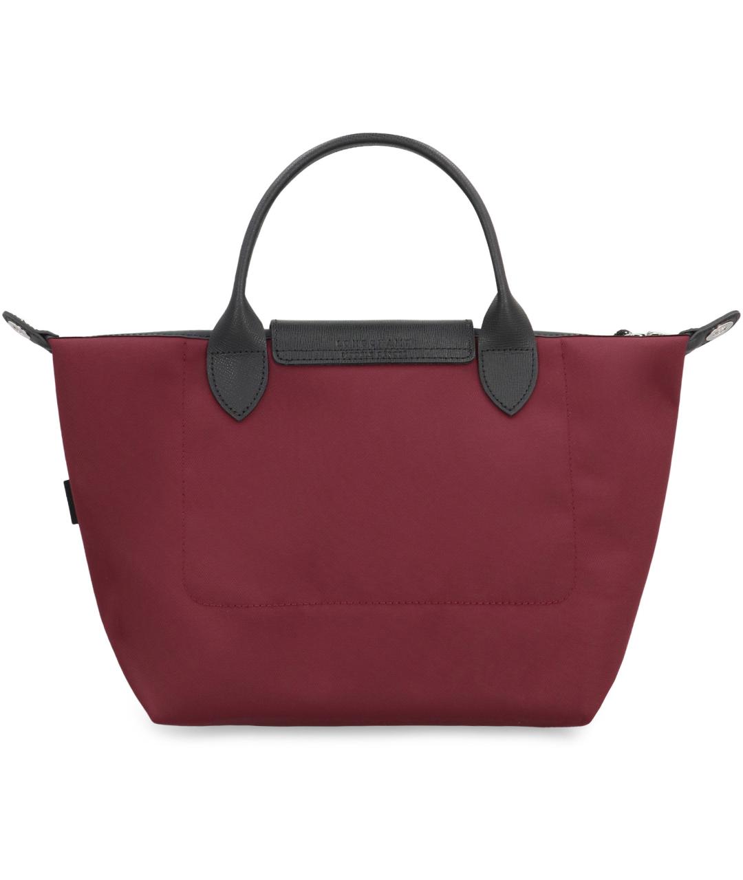 LONGCHAMP Бордовая тканевая сумка с короткими ручками, фото 5