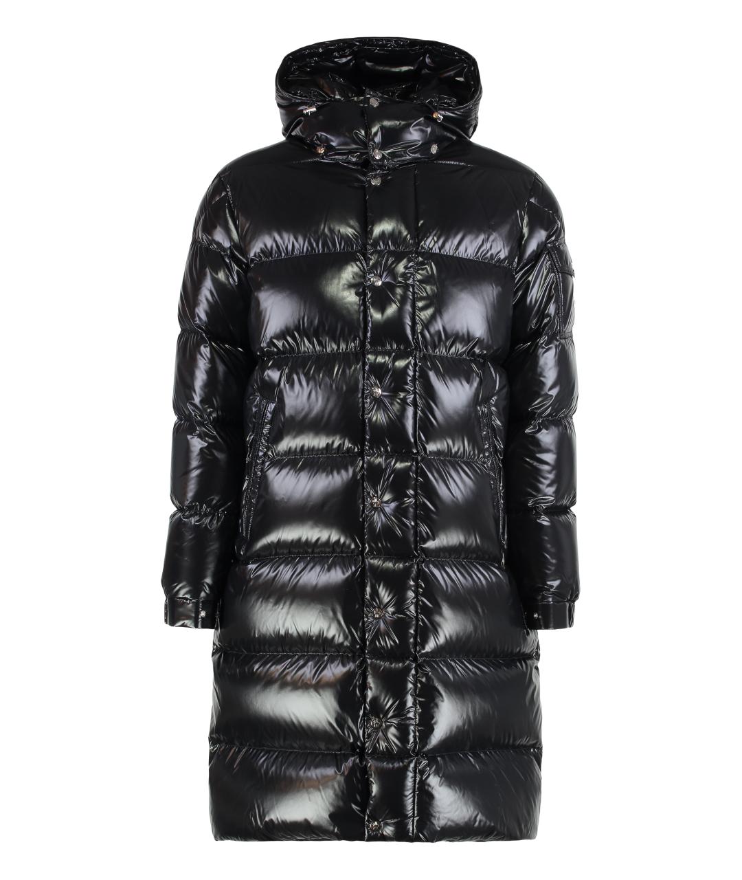 MONCLER Черный полиамидовый пуховик, фото 1