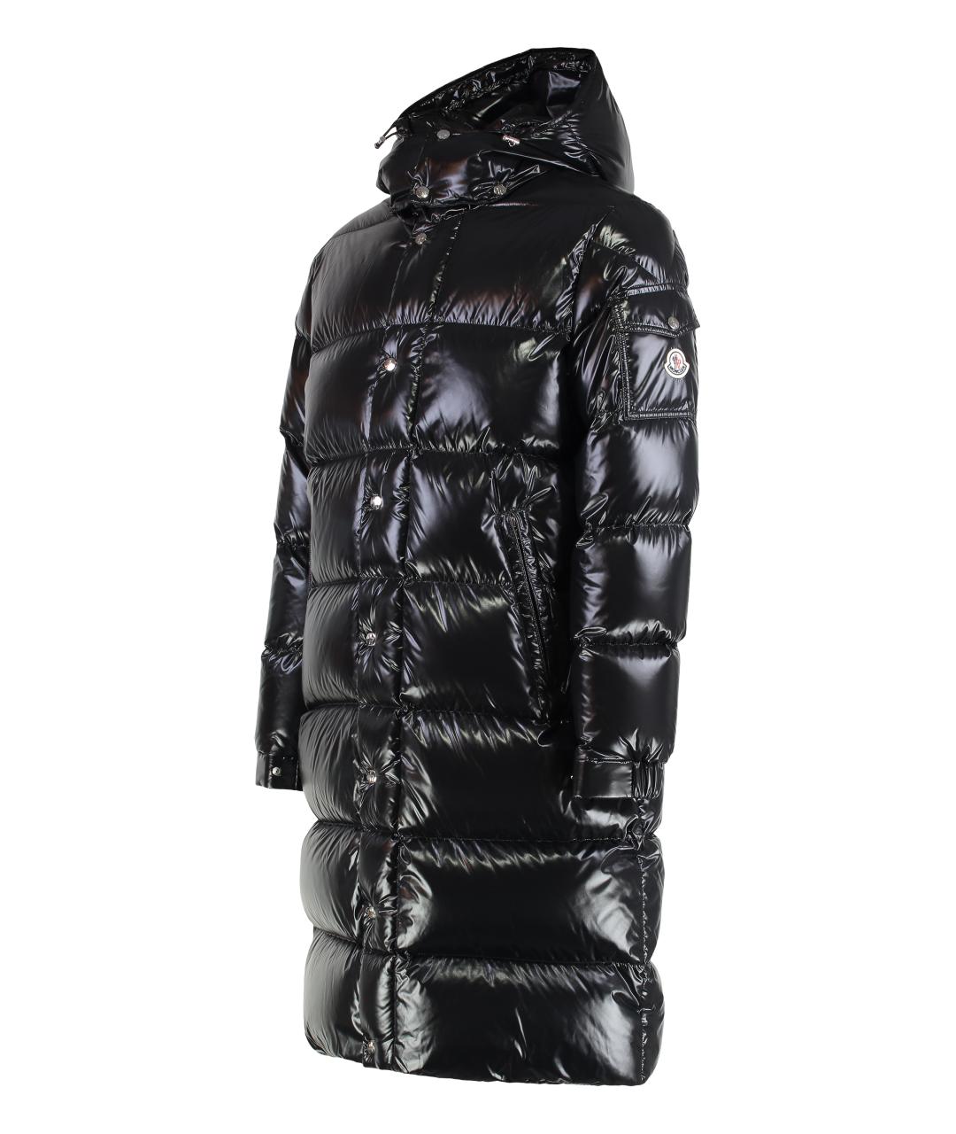 MONCLER Черный полиамидовый пуховик, фото 3