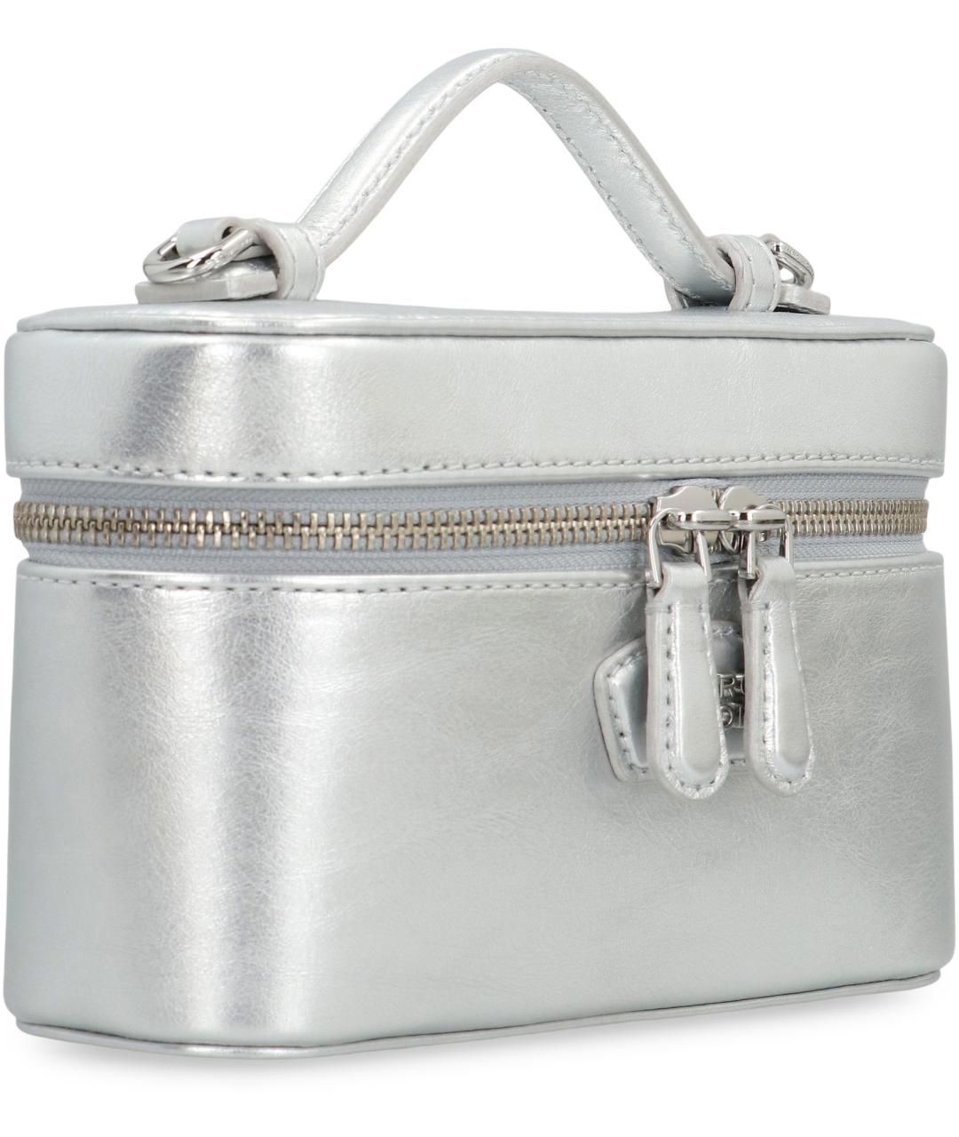 MARC JACOBS Серебряная кожаная сумка с короткими ручками, фото 2