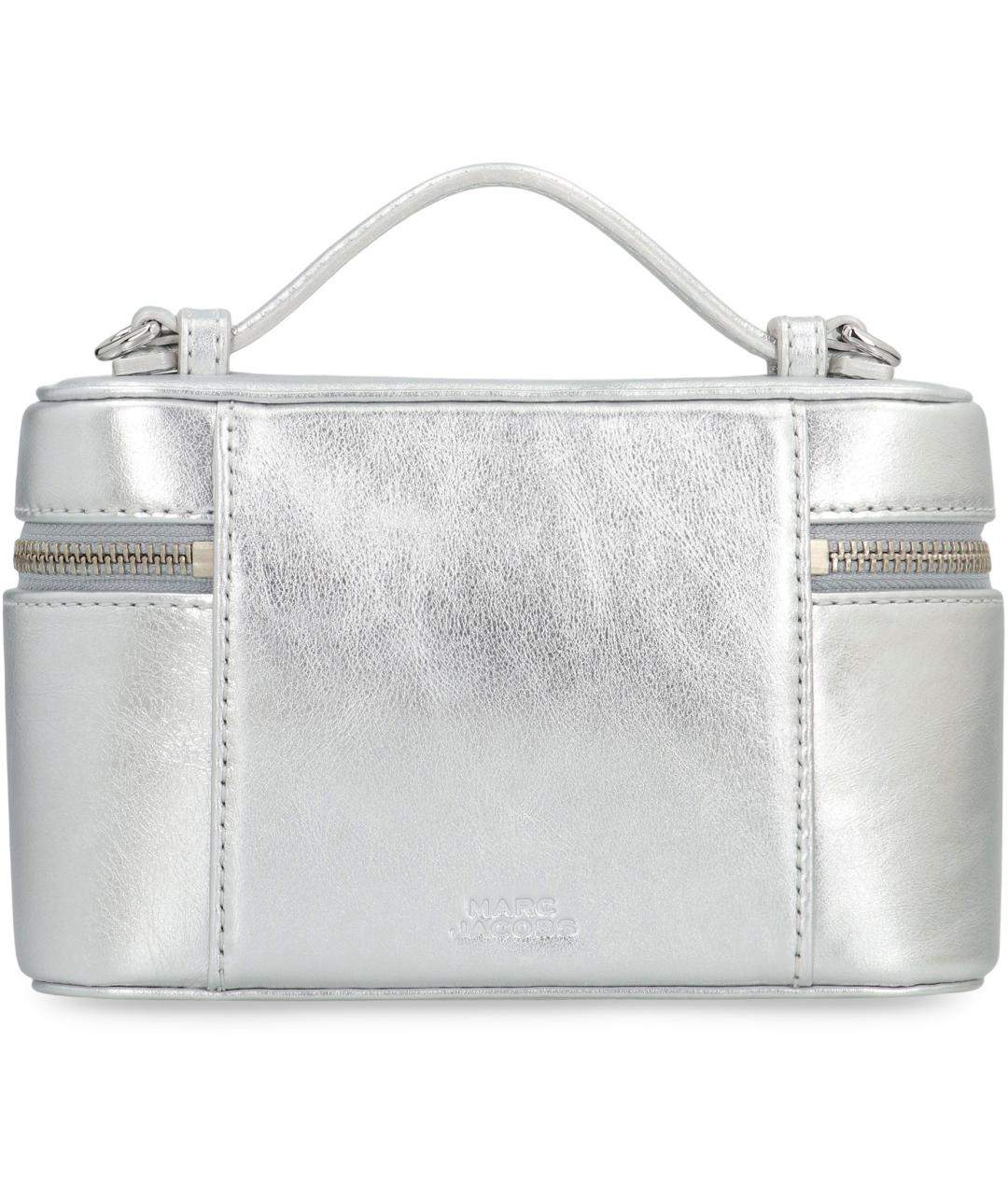 MARC JACOBS Серебряная кожаная сумка с короткими ручками, фото 3
