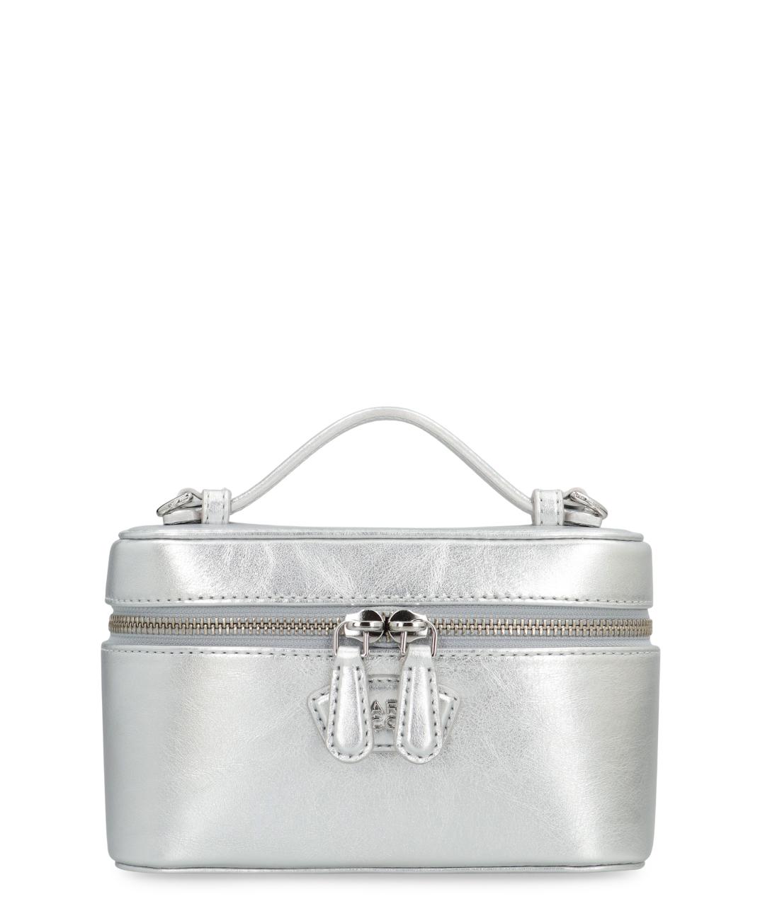 MARC JACOBS Серебряная кожаная сумка с короткими ручками, фото 1